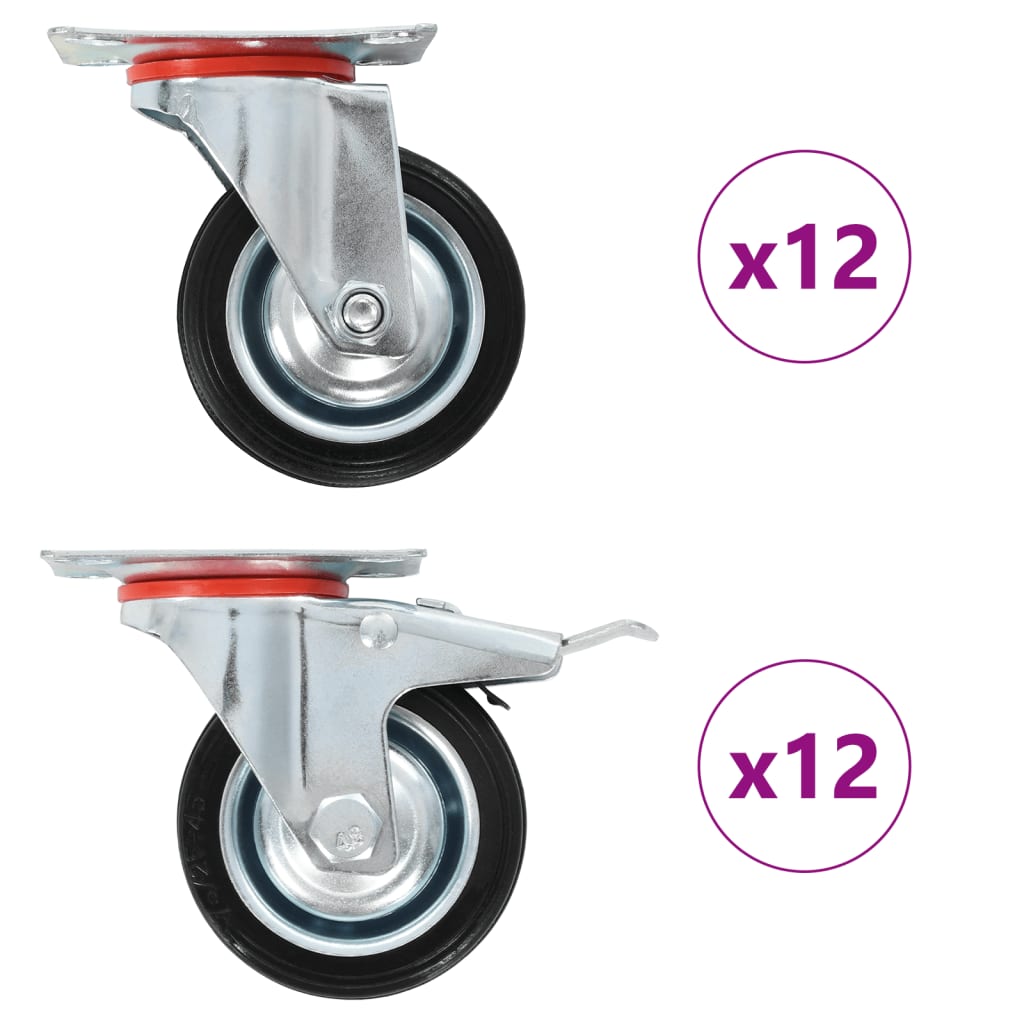 Okretni kotačići 24 kom 75 mm