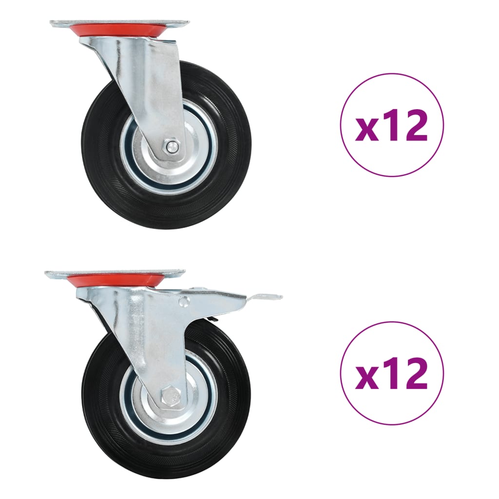 Okretni kotačići 24 kom 125 mm