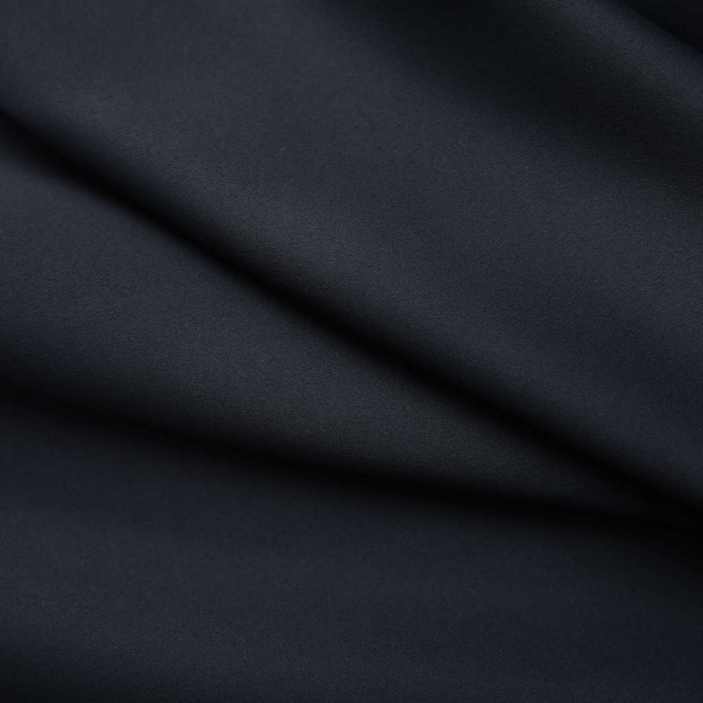 Zavjesa za zamračivanje s kukama crna 290 x 245 cm