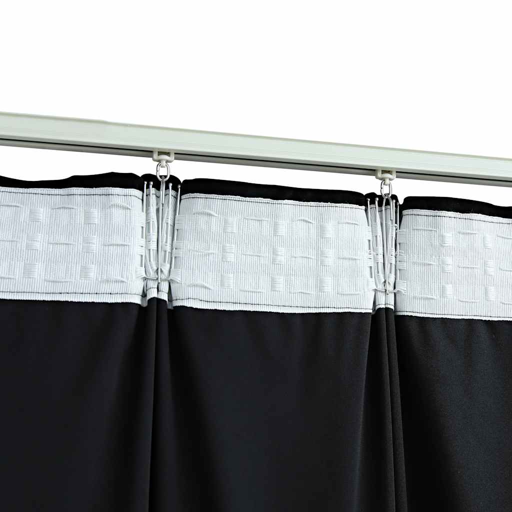 Zavjese za zamračivanje 2 kom baršunaste crne 140 x 245 cm