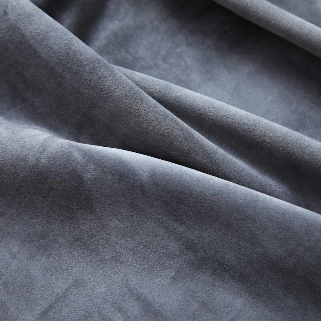 Zavjese za zamračivanje 2 kom baršunaste antracit 140 x 245 cm