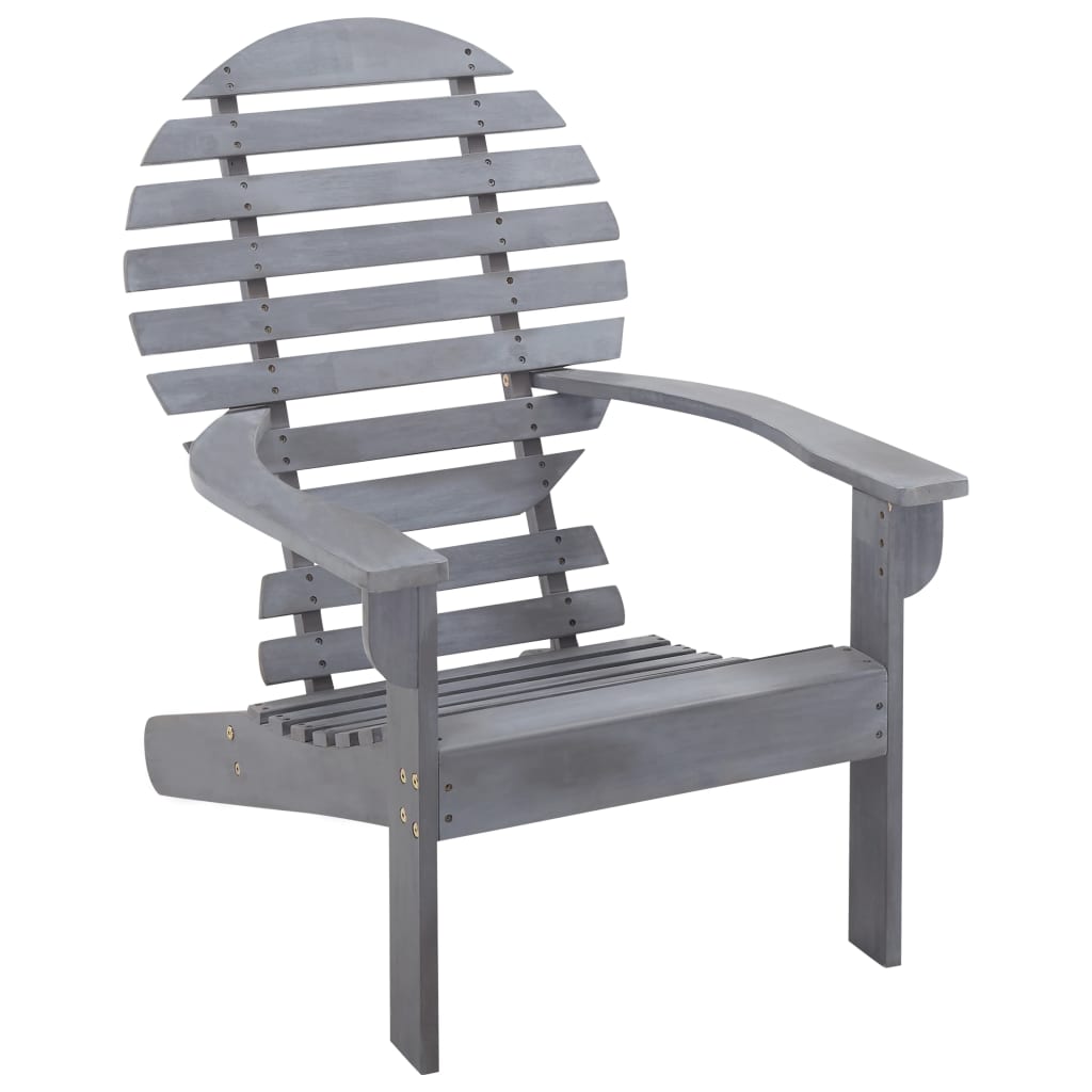 Stolica Adirondack od masivnog bagremovog drva siva