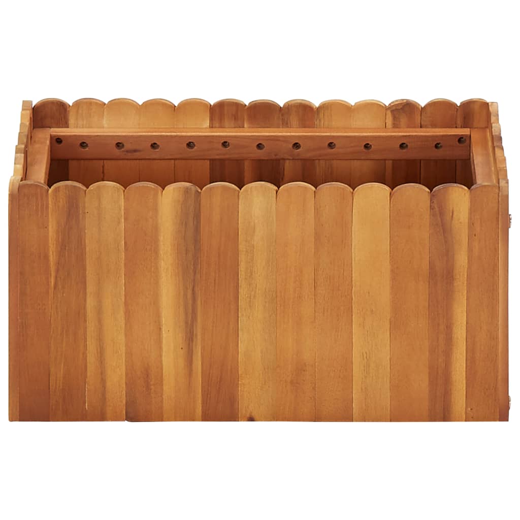 Vrtna posuda za sadnju od masivnog bagremovog drva 50x30x25 cm