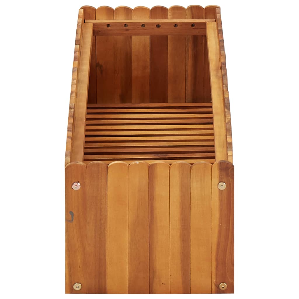 Vrtna posuda za sadnju od masivnog bagremovog drva 100x30x25 cm