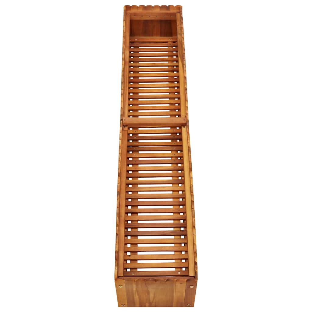 Vrtna posuda za sadnju od masivnog bagremovog drva 150x30x25 cm