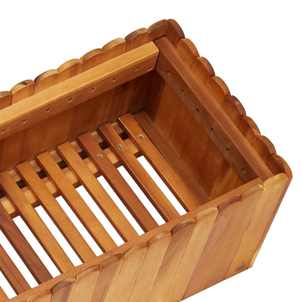 Vrtna posuda za sadnju od masivnog bagremovog drva 150x30x25 cm