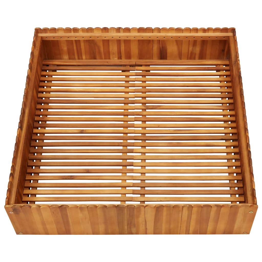 Vrtna posuda za sadnju 100 x 100 x 25 cm masivno bagremovo drvo