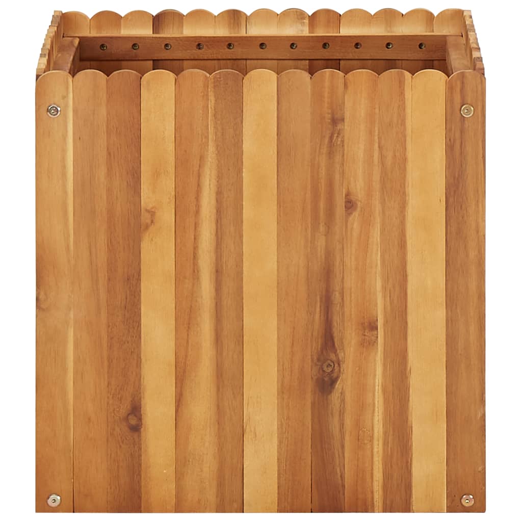 Vrtna posuda za sadnju od masivnog bagremovog drva 50x50x50 cm
