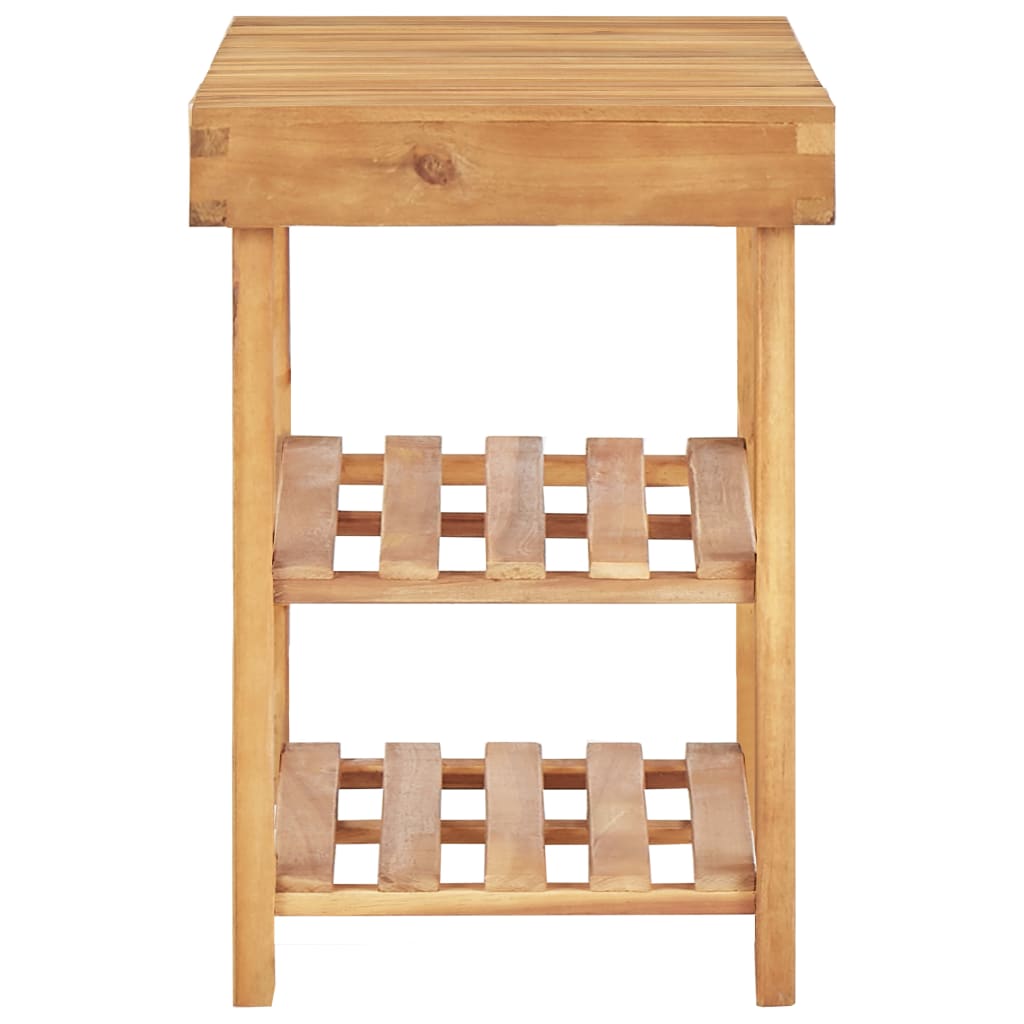Stalak za cipele od masivnog bagremovog drva 70 x 32 x 46 cm