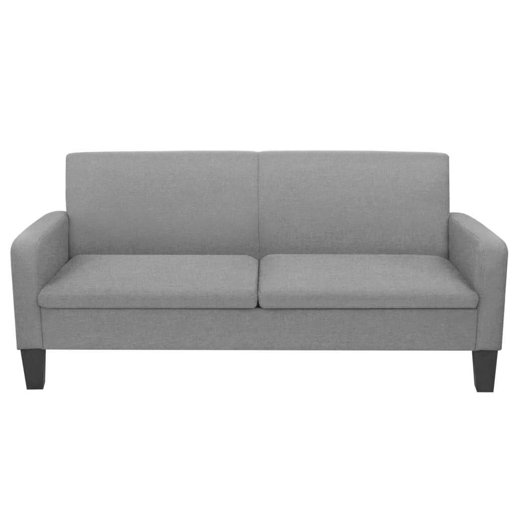 2-dijelni set sofa od tkanina svjetlosivi