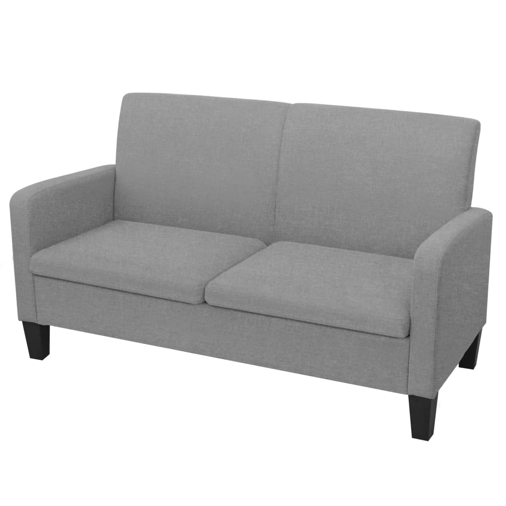 2-dijelni set sofa od tkanina svjetlosivi