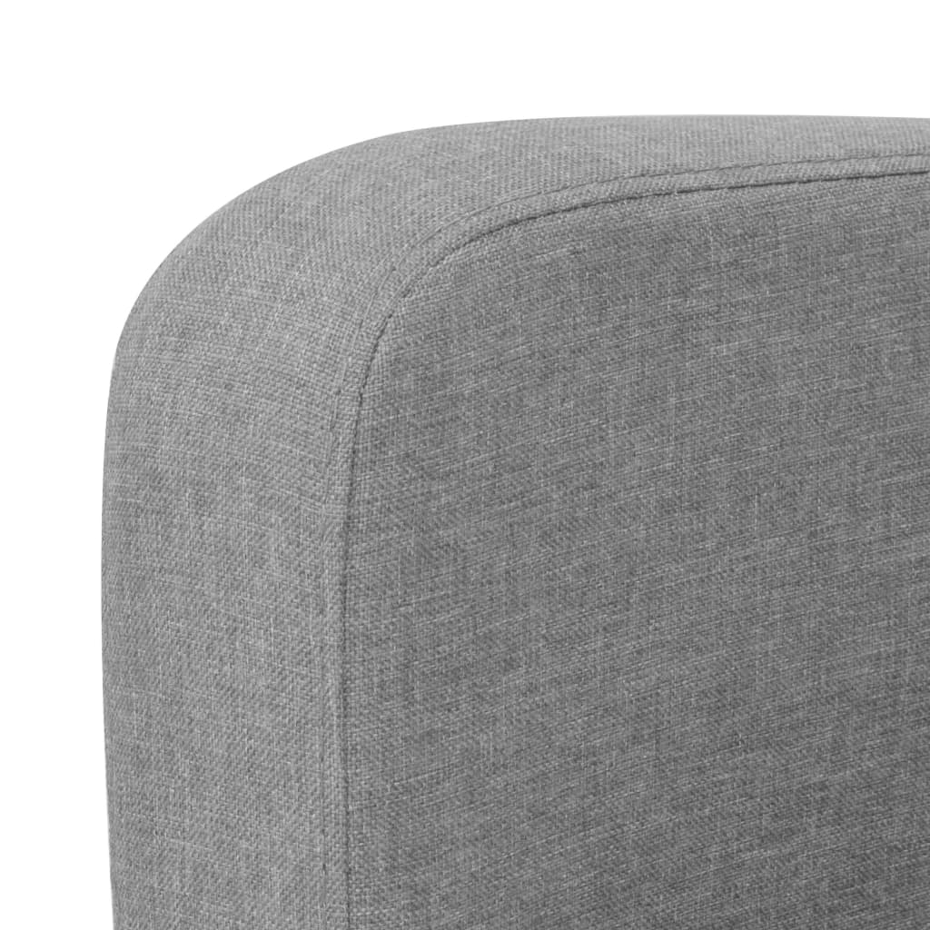 2-dijelni set sofa od tkanina svjetlosivi