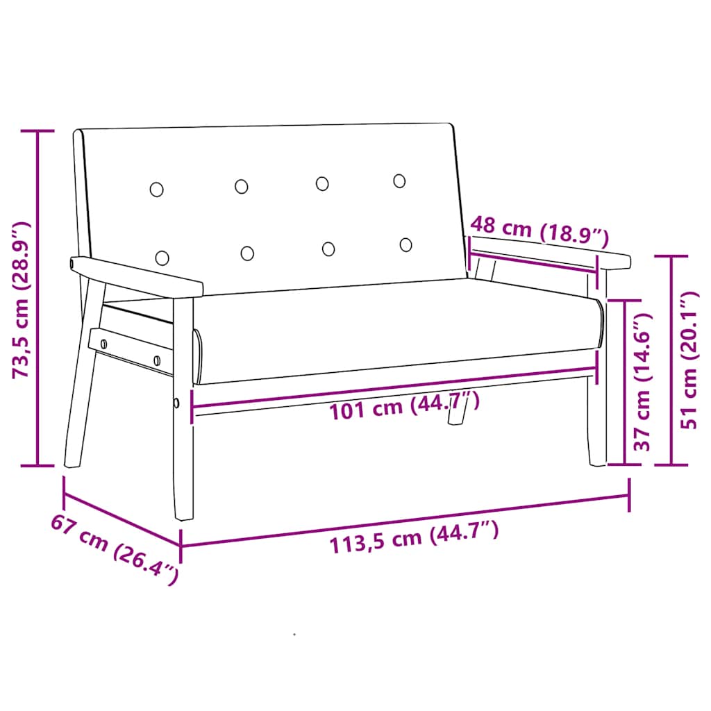 2-dijelni set sofa od umjetne kože crni