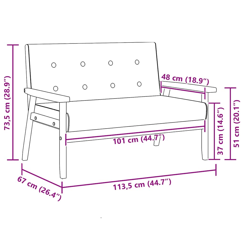 2-dijelni set sofa od umjetne kože crni