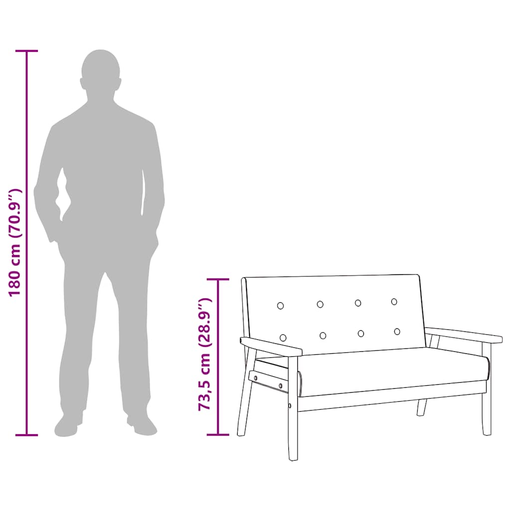 2-dijelni set sofa od umjetne kože crni