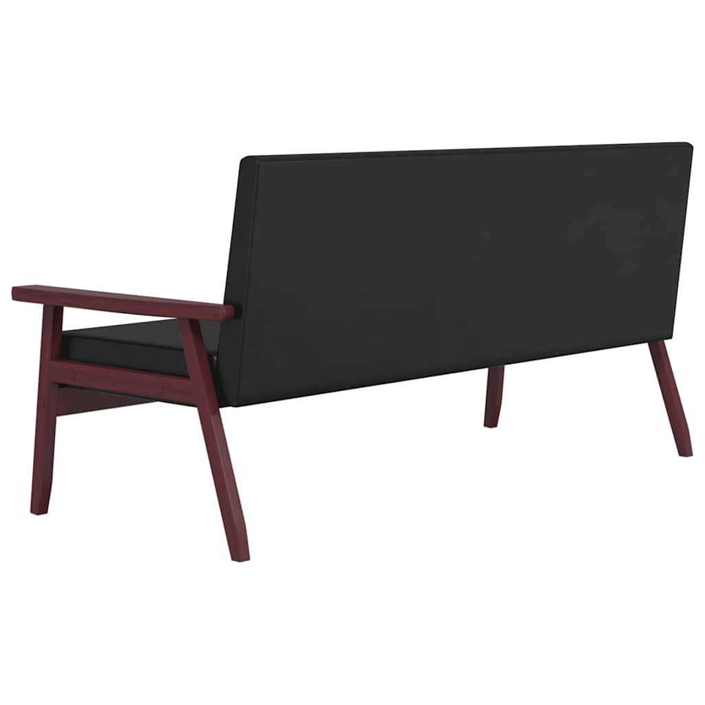 2-dijelni set sofa od umjetne kože crni