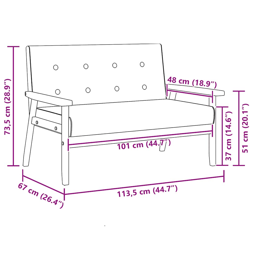 3-dijelni set sofa od umjetne kože crni