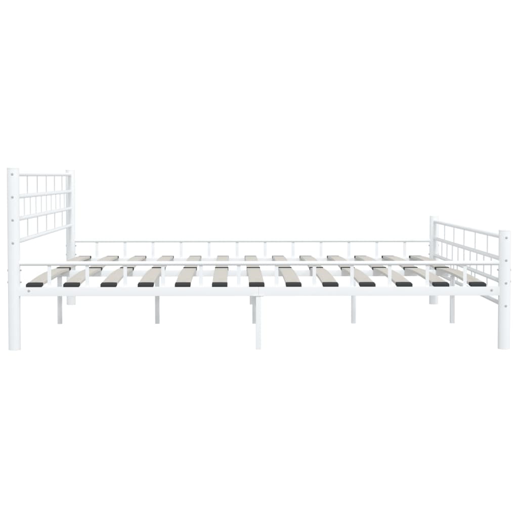 Okvir za krevet bijeli metalni 200 x 200 cm