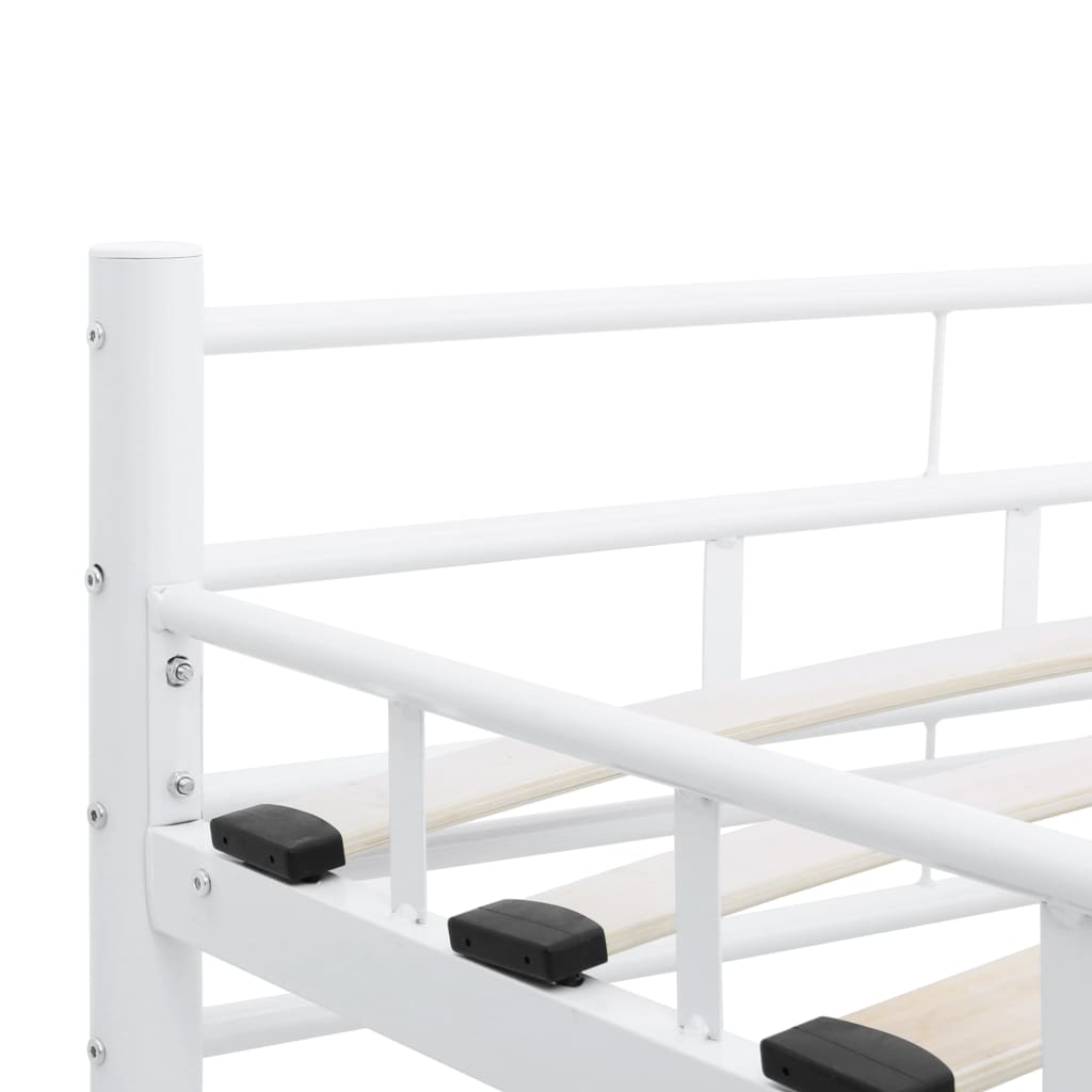 Okvir za krevet bijeli metalni 200 x 200 cm