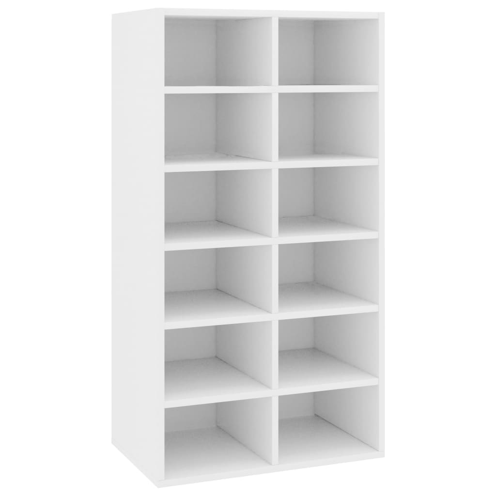 Stalak za cipele bijeli 54 x 34 x 100,5 cm konstruirano drvo