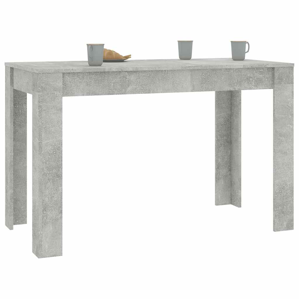 Blagovaonski stol boja betona 120x60x76 cm konstruirano drvo