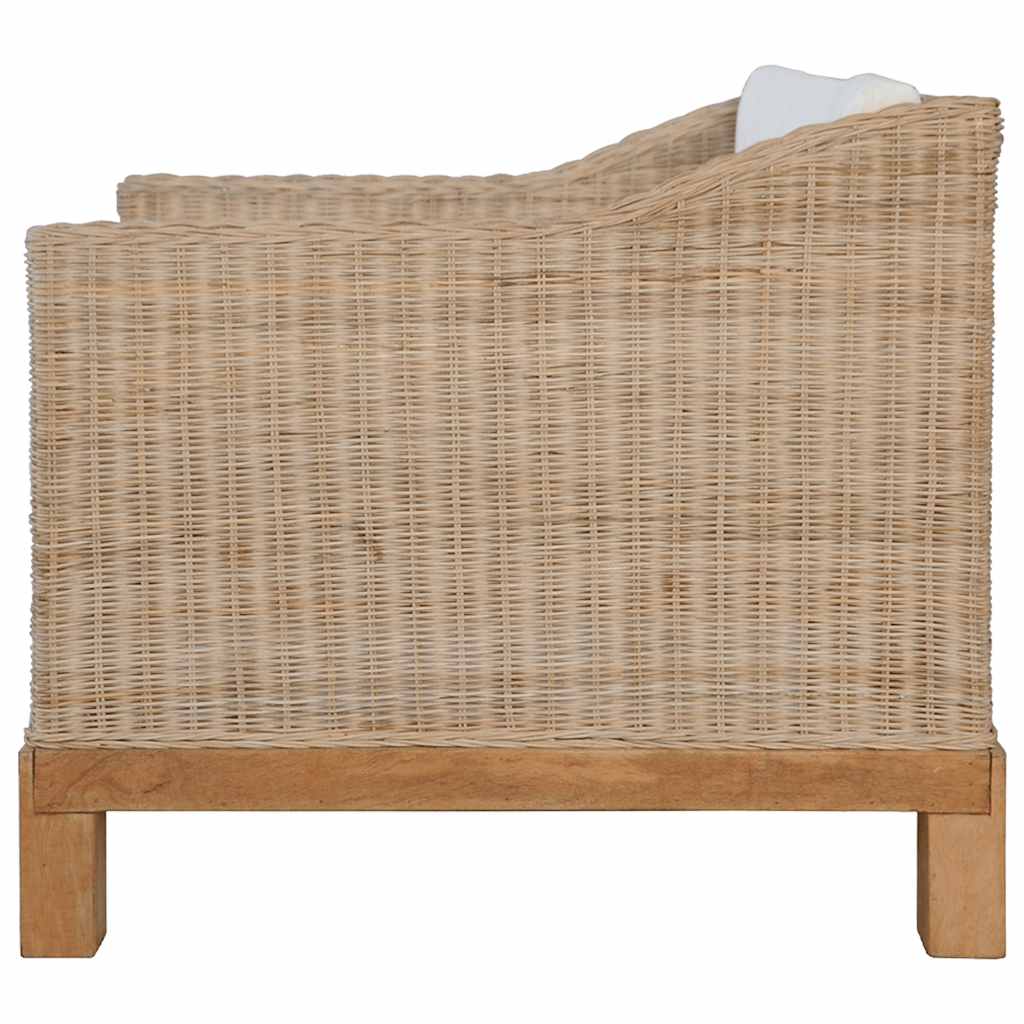 2-dijelni set sofa od prirodnog ratana s jastucima