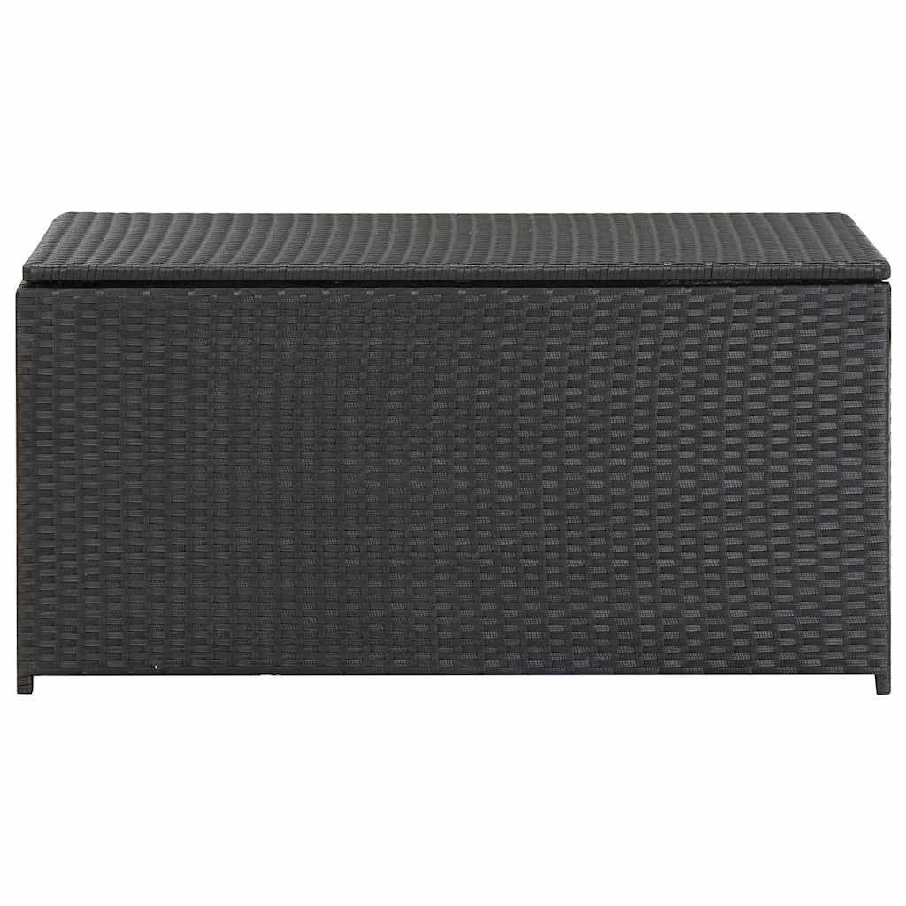 Vrtna kutija za pohranu od poliratana 100 x 50 x 50 cm crna