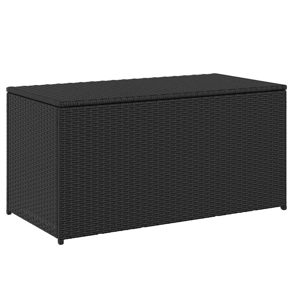 Vrtna kutija za pohranu od poliratana 100 x 50 x 50 cm crna