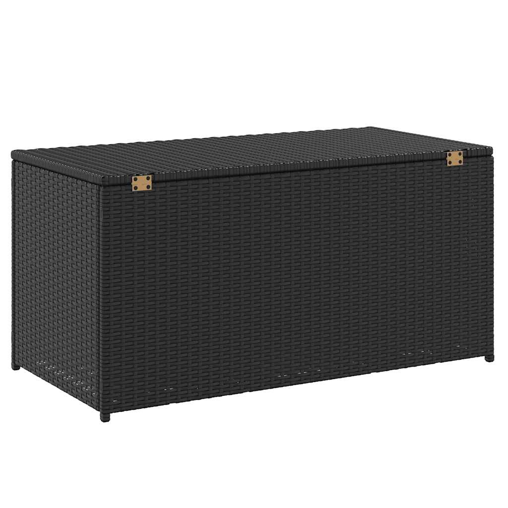 Vrtna kutija za pohranu od poliratana 100 x 50 x 50 cm crna