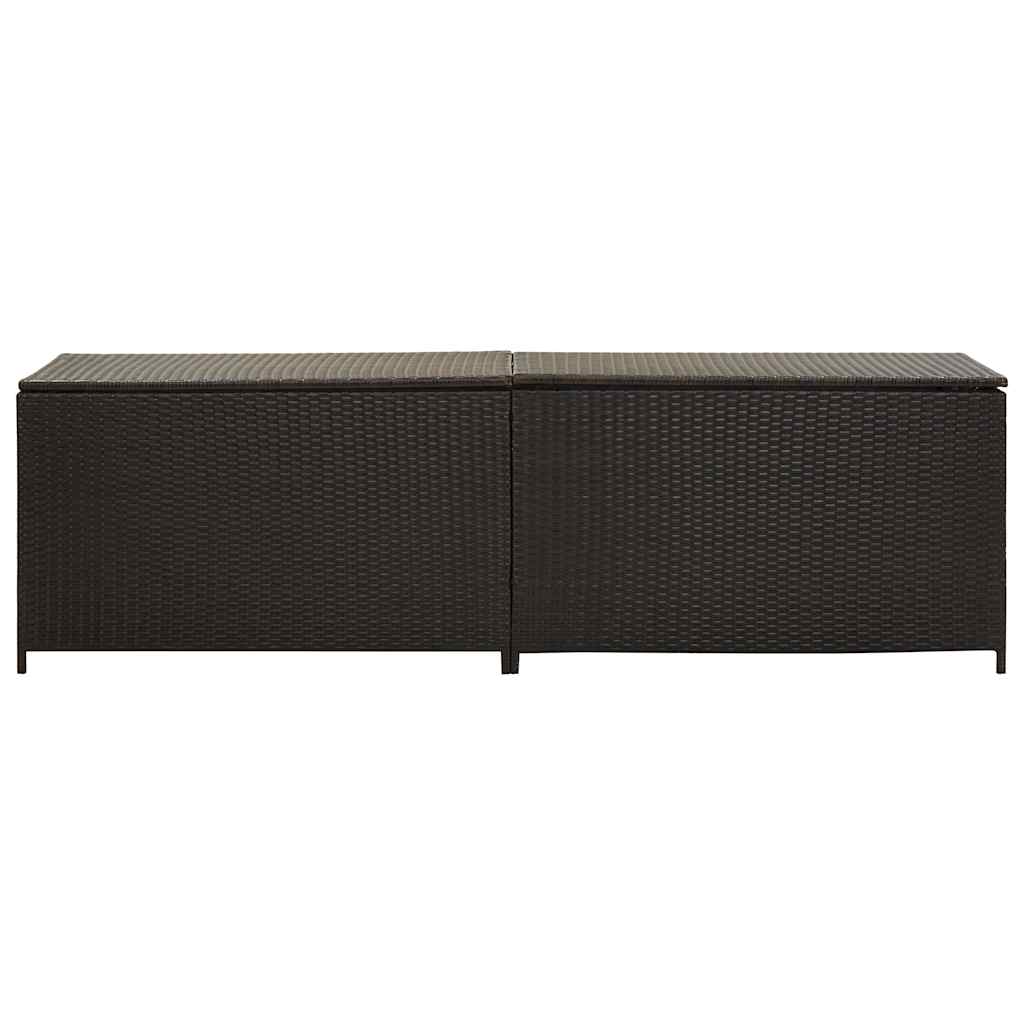 Vrtna kutija za pohranu od poliratana 200 x 50 x 60 cm smeđa