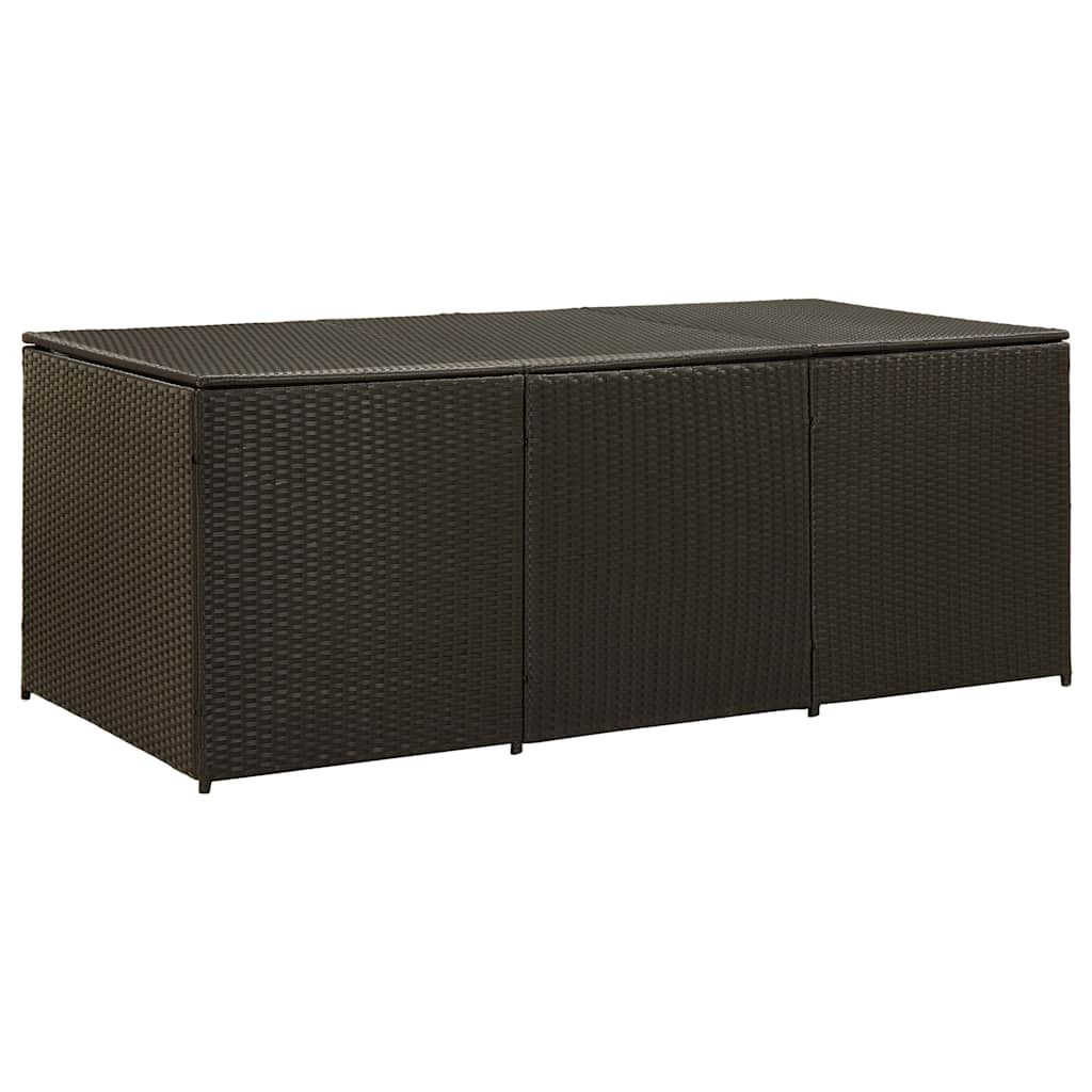 Vrtna kutija za pohranu od poliratana 180 x 90 x 70 cm smeđa