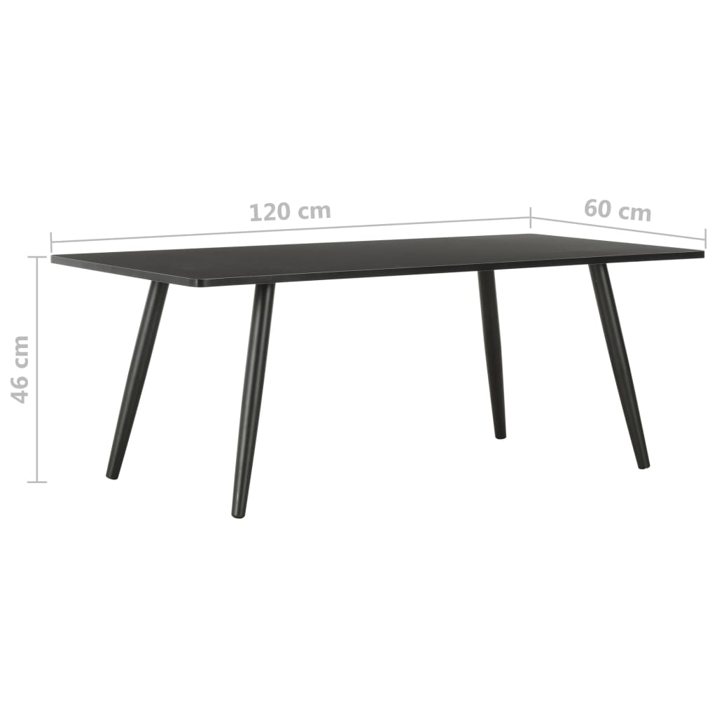 Stolić za kavu crni 120 x 60 x 46 cm