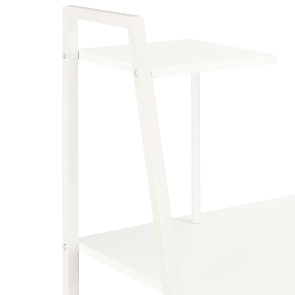 Radni stol s policama bijeli 102 x 50 x 117 cm