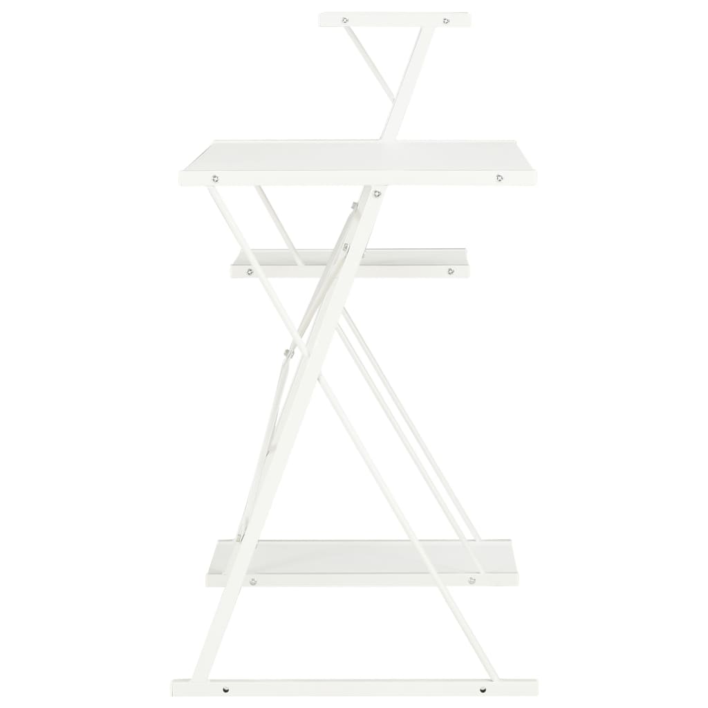 Radni stol s policom bijeli 116 x 50 x 93 cm