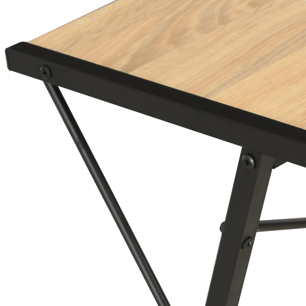 Radni stol s policom crni i boja hrasta 116 x 50 x 93 cm