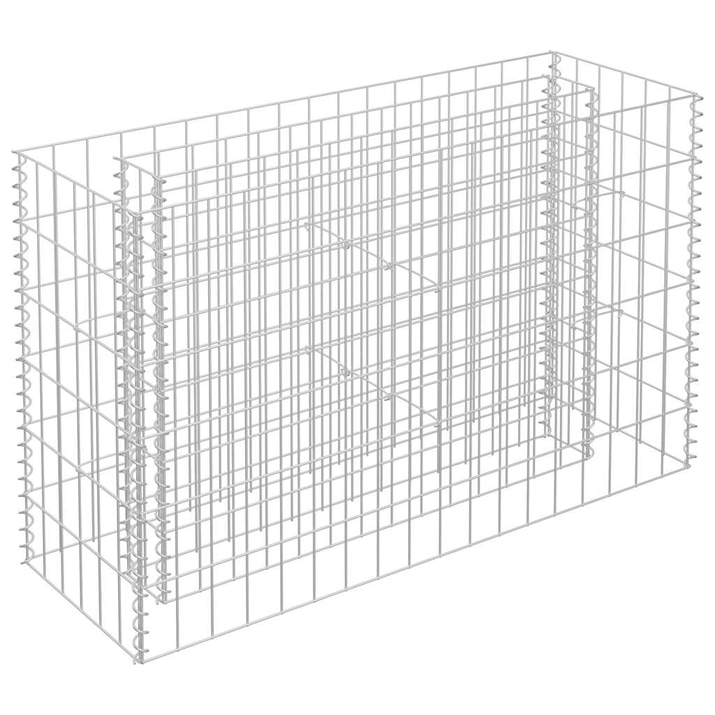 Gabionska sadilica od pocinčanog čelika 90 x 30 x 60 cm