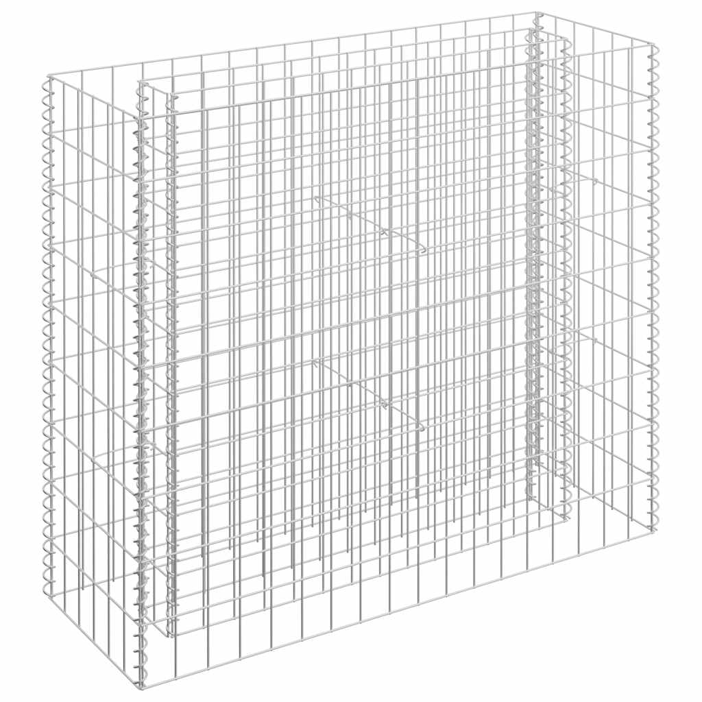 Gabionska sadilica od pocinčanog čelika 90 x 30 x 90 cm