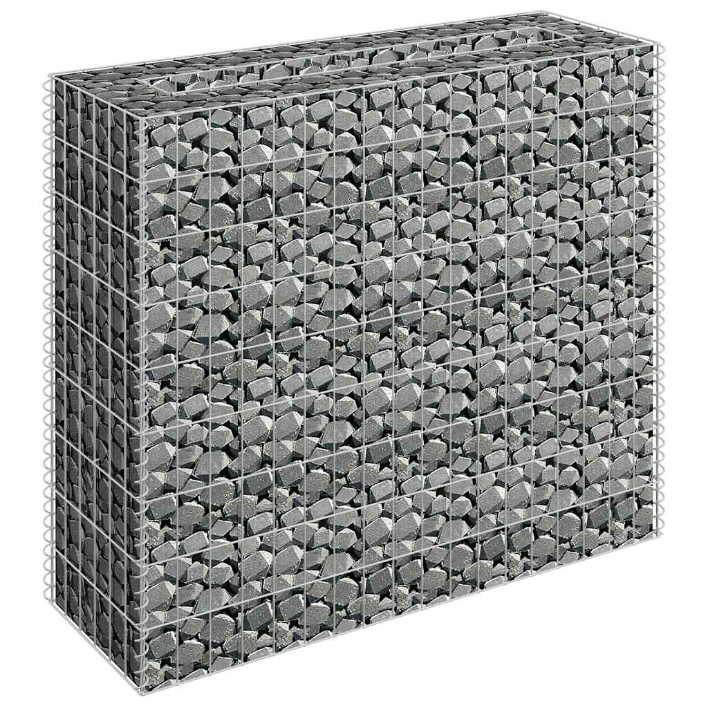 Gabionska sadilica od pocinčanog čelika 90 x 30 x 90 cm