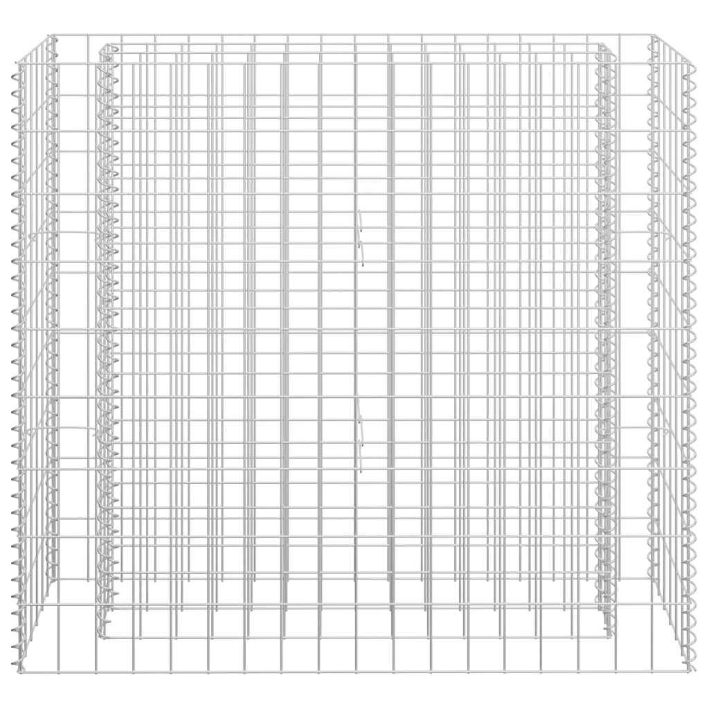 Gabionska sadilica od pocinčanog čelika 90 x 30 x 90 cm