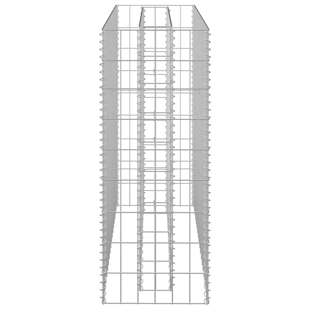 Gabionska sadilica od pocinčanog čelika 90 x 30 x 90 cm