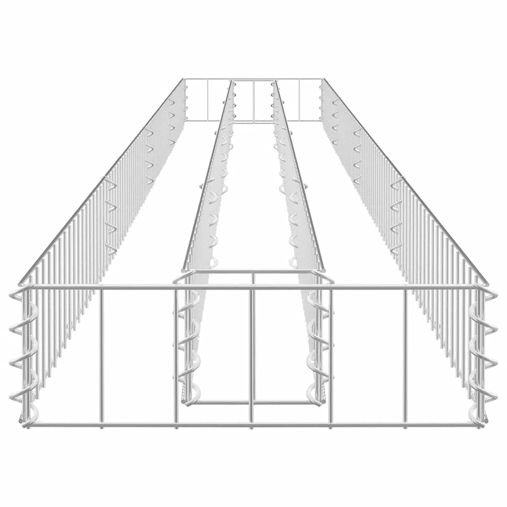 Gabionska povišena gredica od pocinčanog čelika 360x30x10 cm