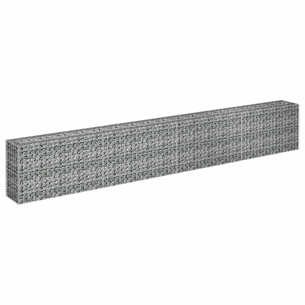Gabionska sadilica od pocinčanog čelika 360 x 30 x 60 cm