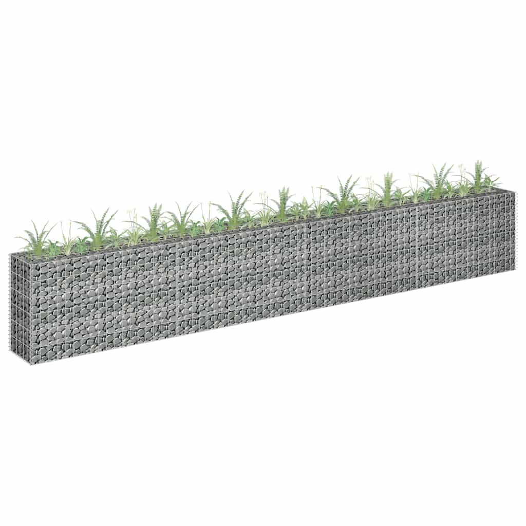 Gabionska sadilica od pocinčanog čelika 360 x 30 x 60 cm