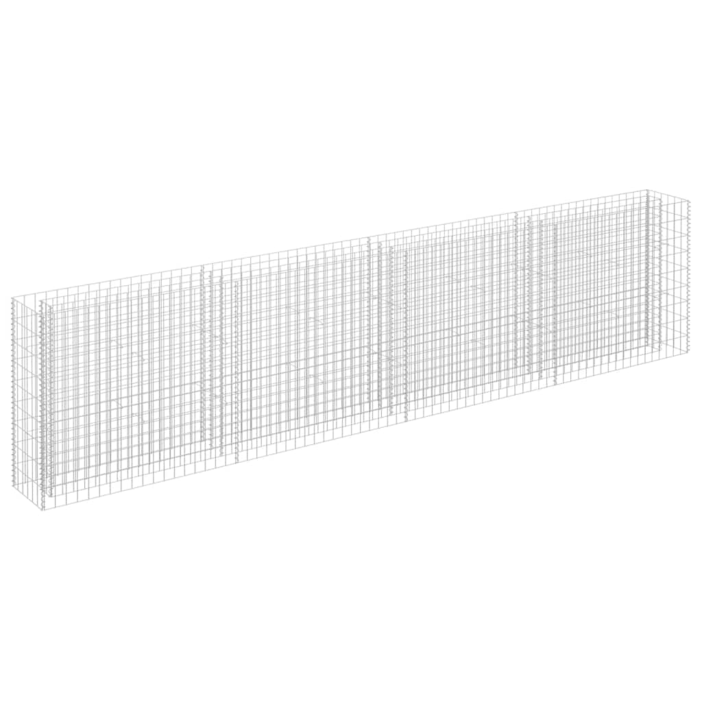 Gabionska sadilica od pocinčanog čelika 360 x 30 x 90 cm