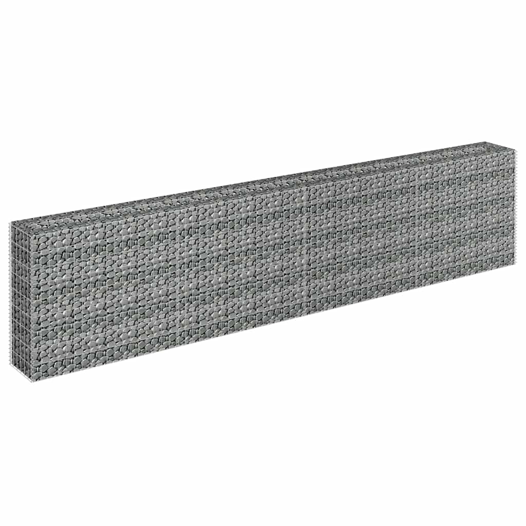 Gabionska sadilica od pocinčanog čelika 360 x 30 x 90 cm
