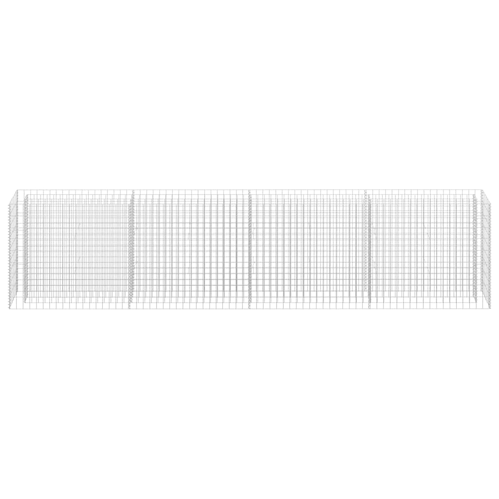 Gabionska sadilica od pocinčanog čelika 360 x 30 x 90 cm
