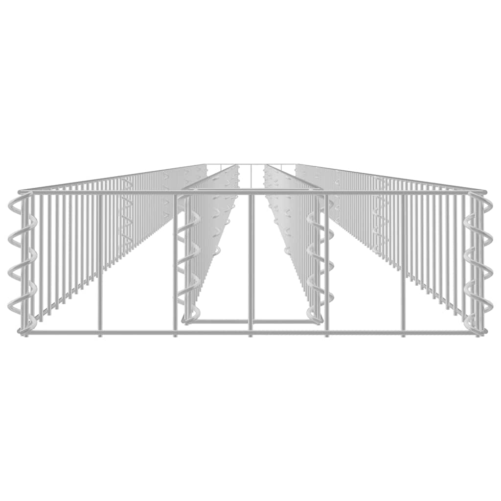 Gabionska povišena gredica od pocinčanog čelika 450x30x10 cm