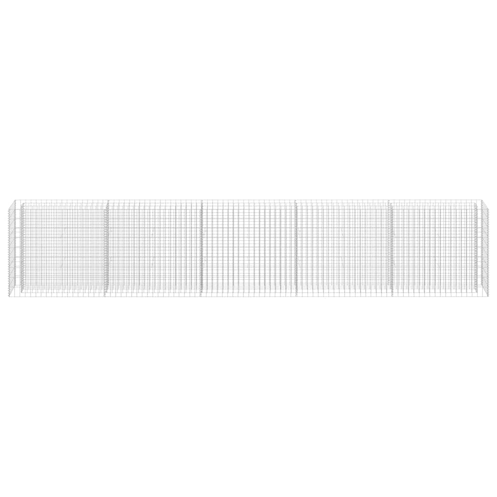 Gabionska sadilica od pocinčanog čelika 450 x 30 x 90 cm