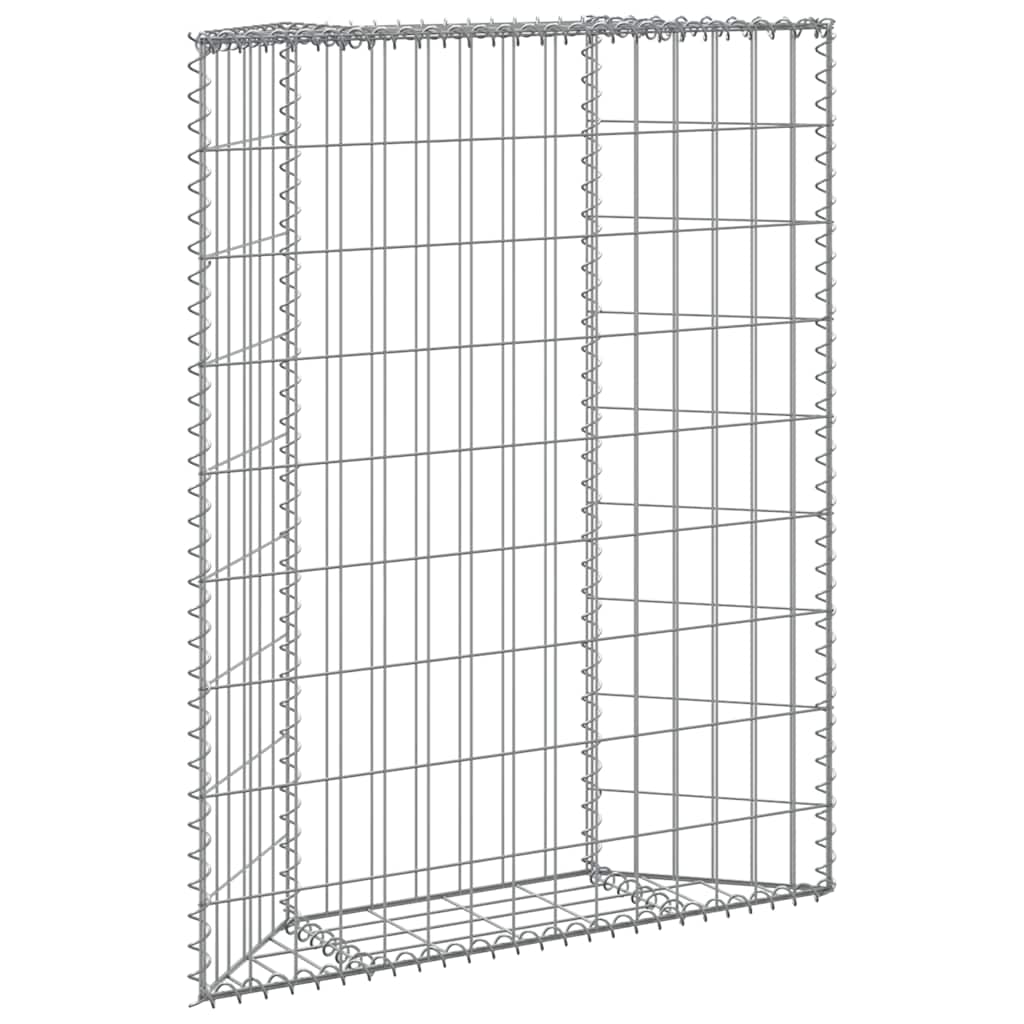 Trapezna gabionska gredica od pocinčanog čelika 80x20x100 cm
