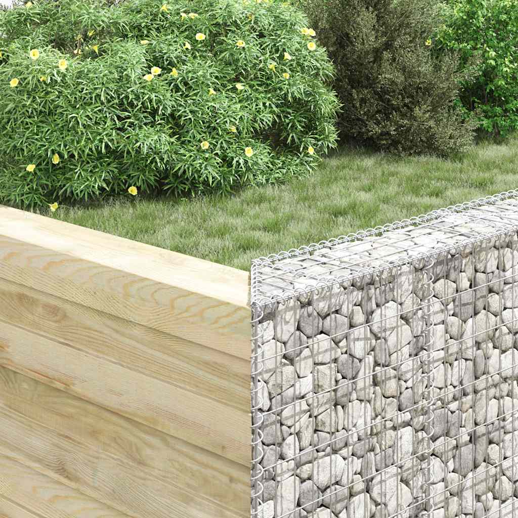Trapezna gabionska gredica od pocinčanog čelika 100x20x100 cm
